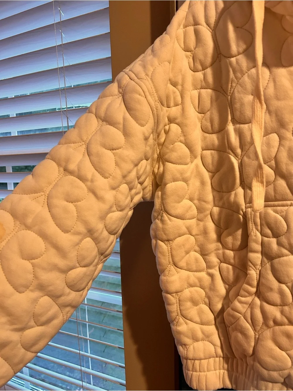 BDG Urban Outfitters White Quilted Hooded Puffer Jacket